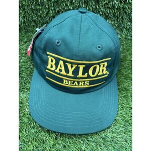 Vintage Baylor Bears Hat Cap Green Yellow Snapback The Game
